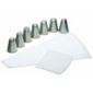 "Kitchen Craft Icing Set with Nylon Bag, Seven Nozzles and Icing Comb, Boxed"