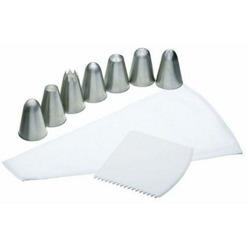 Image of Kitchen Craft Icing Set With Nylon Bag, Seven Nozzles And Icing Comb, Boxed