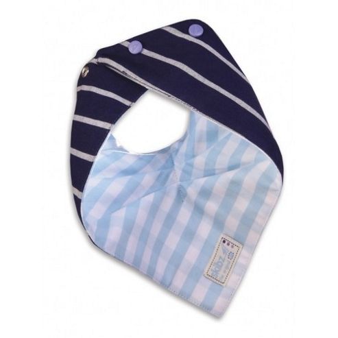 Image of Skibz Doublez Bandana Dribble Bib (french Stripe/pale Blue Gingham)