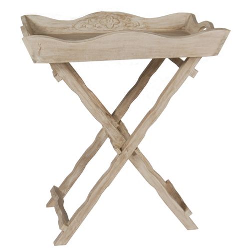 Image of Papa Theo Flower Butler's Tray - Natural Limed