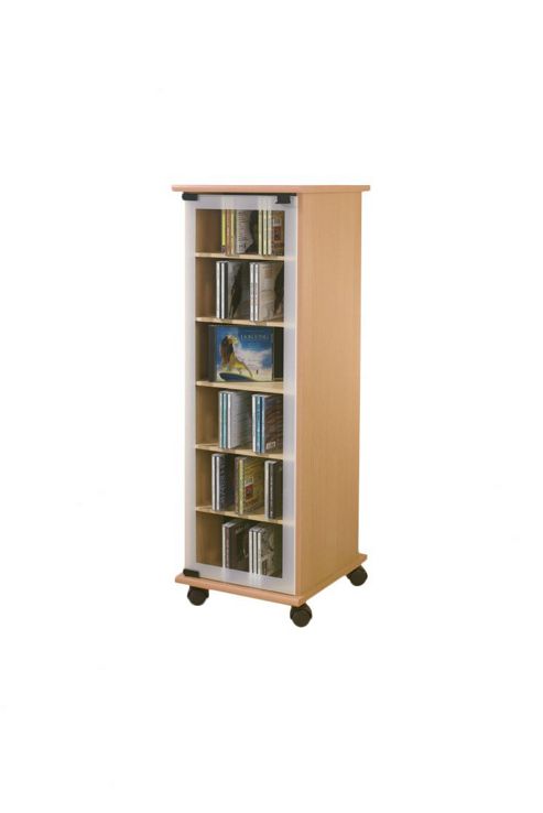 Image of Vcm Valenza Cd / Dvd Storage Tower - Beech