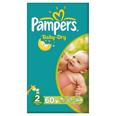 Pampers Baby Dry Size 2 Essential Pack 60