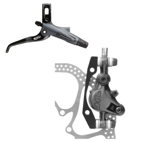 Image of Avid Elixir 7 Carbon Lever Storm Grey Front Disc Brake W/ 180mm Hs1 Rotor (is And Post Mount)