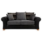 Lima fabric mix sofabed black and charcoal