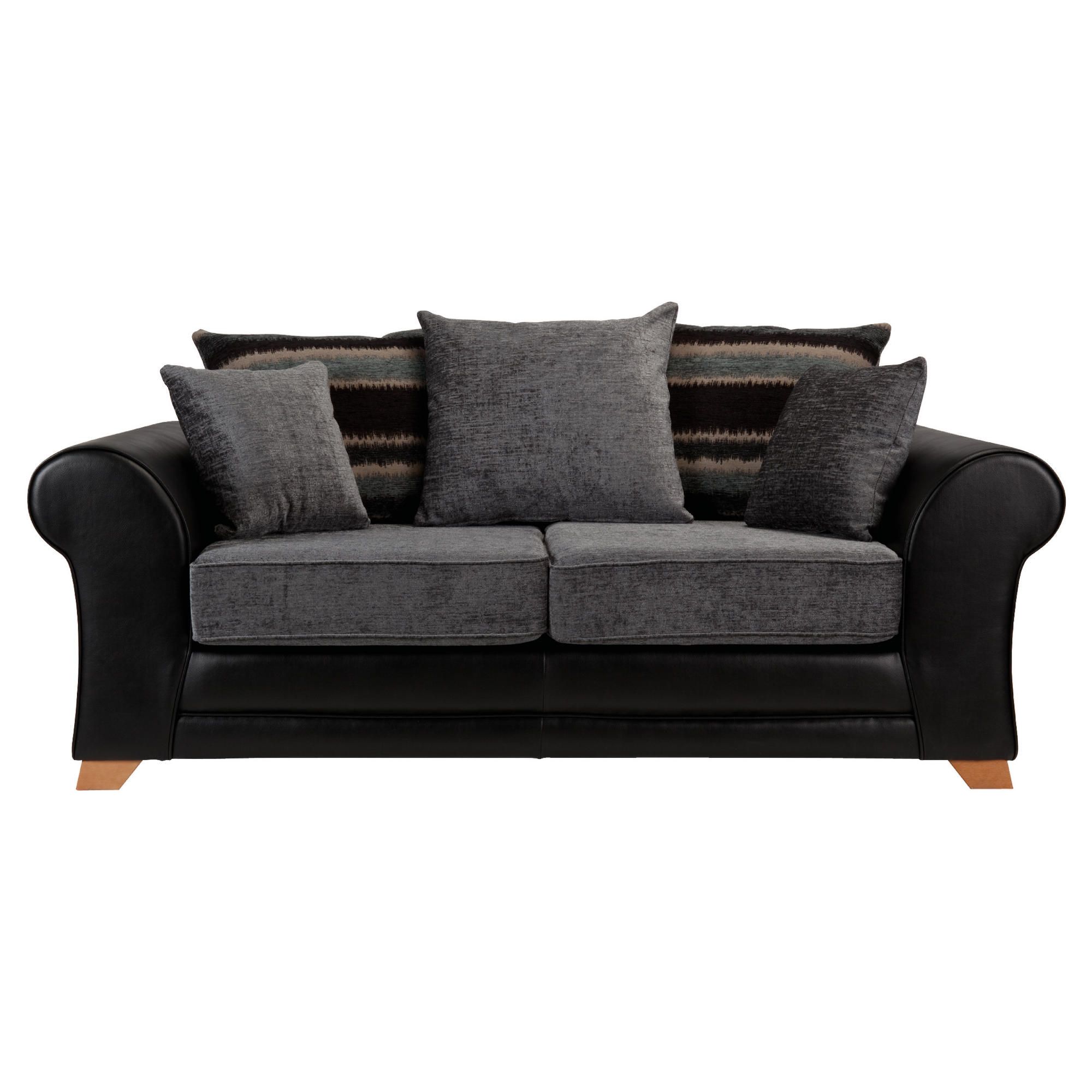 Lima fabric mix sofabed black and charcoal at Tesco Direct