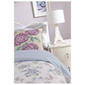 Tesco Pure Cotton Document Floral, Double, Blue