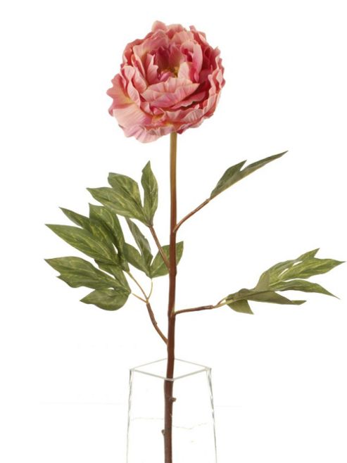 Image of Artificial 78cm Single Stem Pink Peony