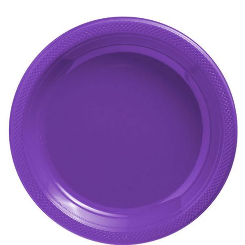 Image of New Purple Plates - 22.8cm Paper Party Plates, Pack Of 20