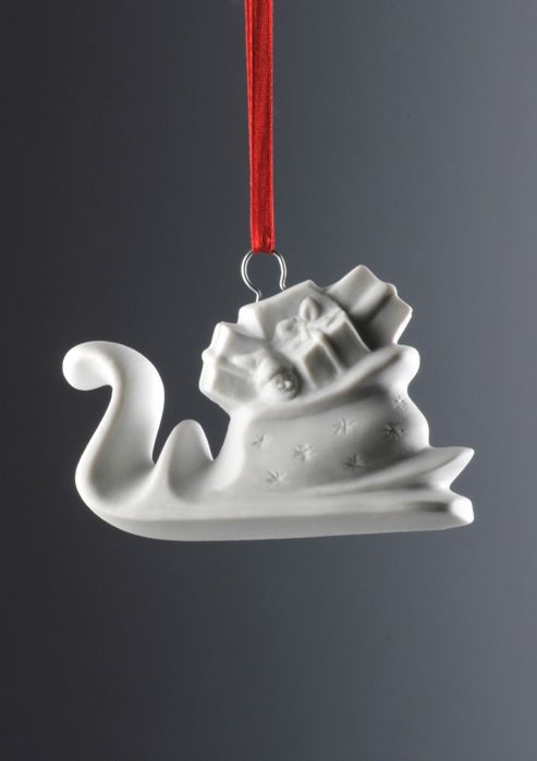 Image of Weimar Sled Christmas Tree Decoration (set Of 2)