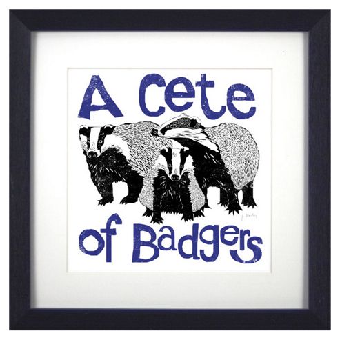 Image of Animal Friends Framed Print - Badgers