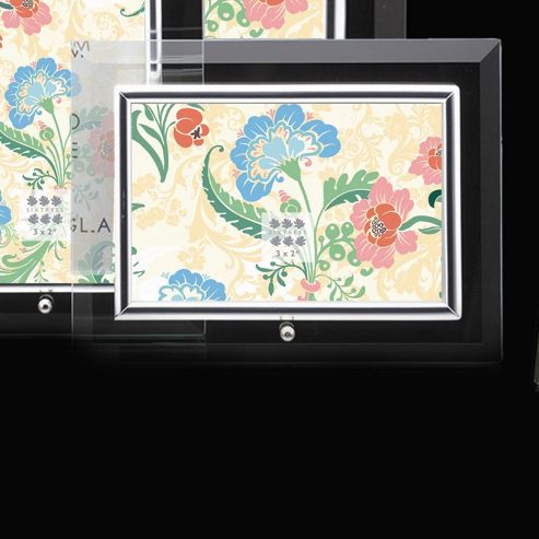 Image of Sixtrees Flat Bevelled Horizontal Glass Photo Frame - 8" X 6"
