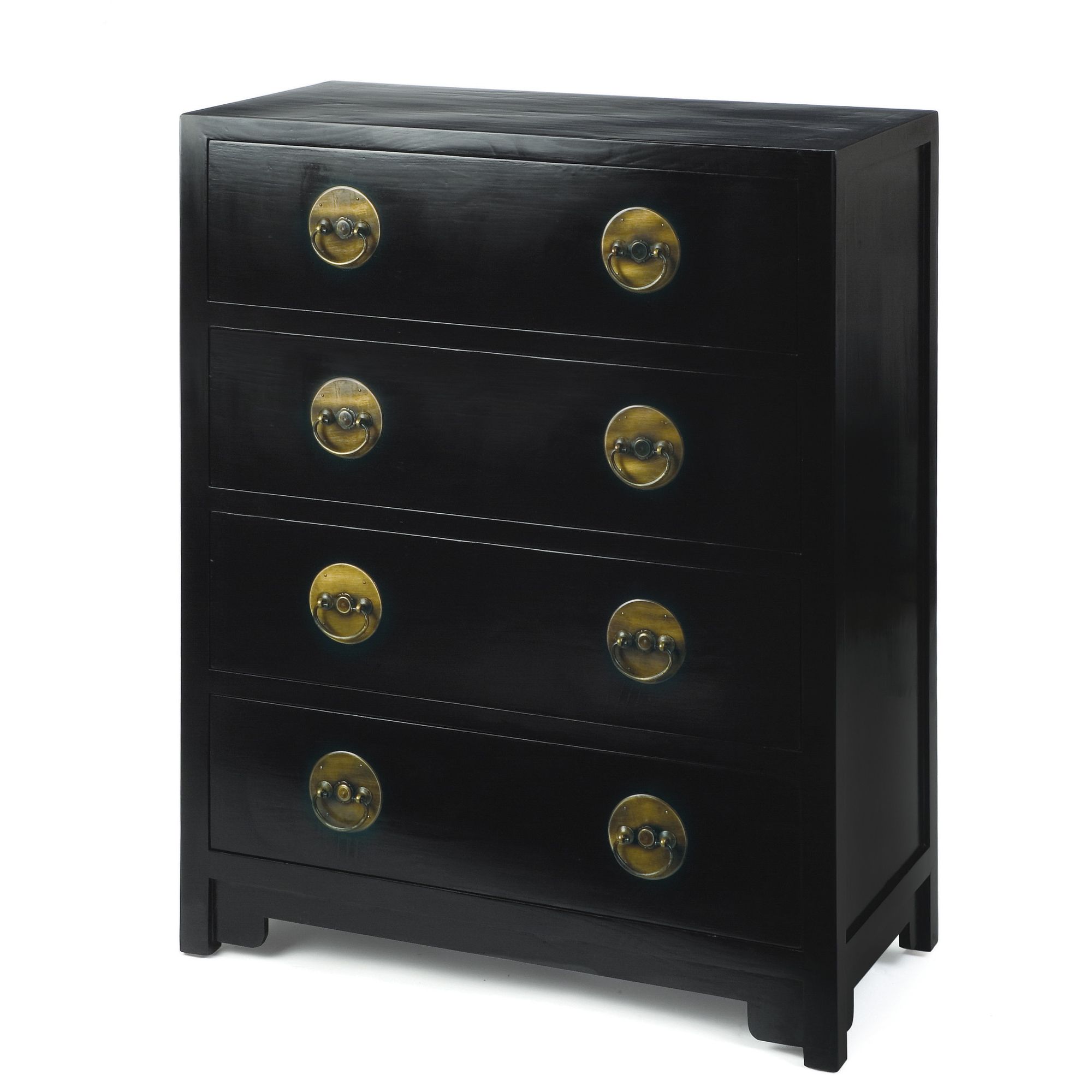 Shimu Chinese Classical Ming Chest of Drawers - Black Lacquer at Tesco Direct