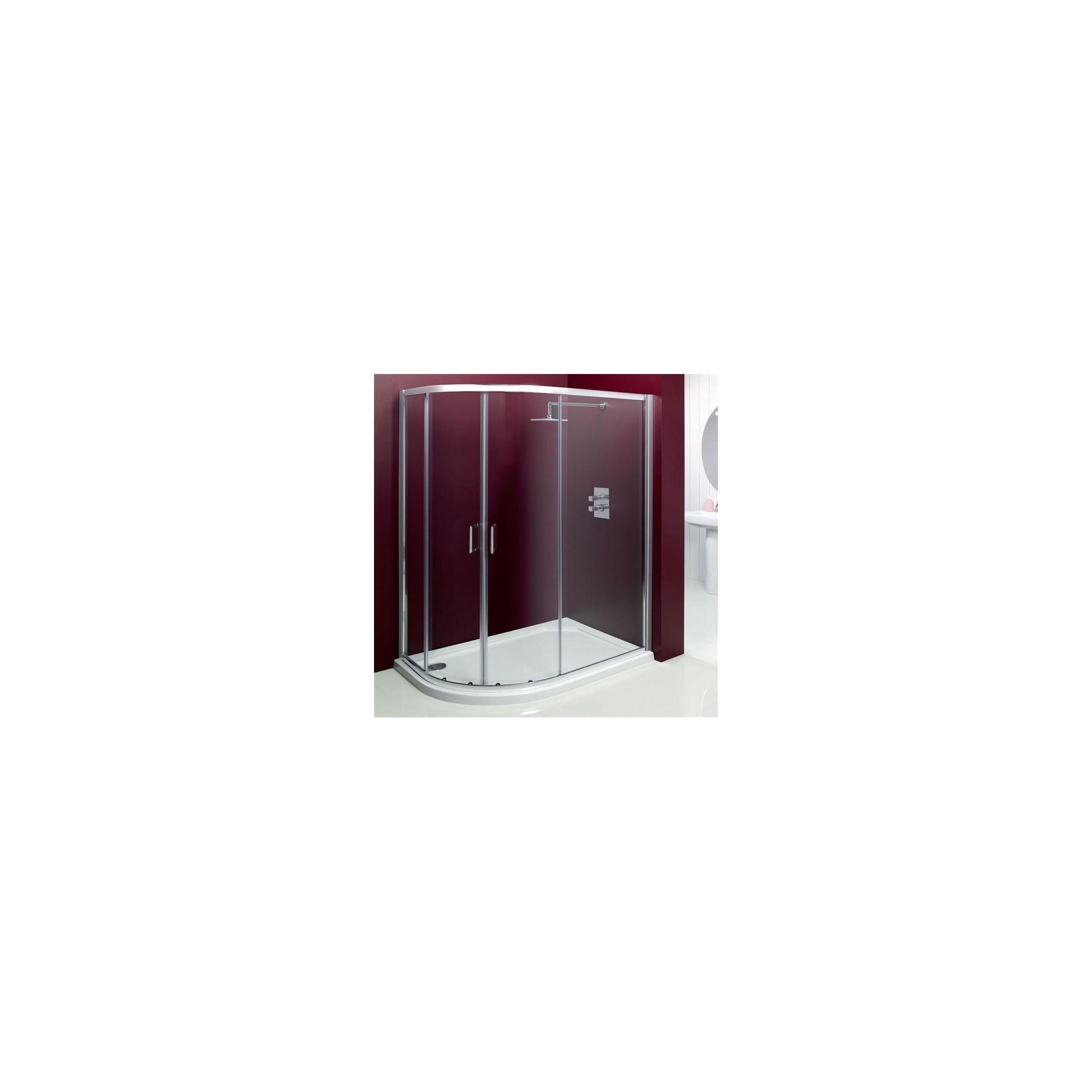 Merlyn Vivid Entree Offset Quadrant Shower Enclosure, 1200mm x 800mm, Left Handed, Low Profile Tray, 6mm Glass at Tesco Direct