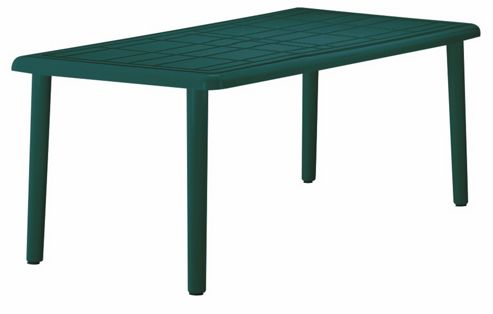 Image of Resol Sevilla Outdoor Rectangular Garden Table - Green Plastic - 180 X 90cm