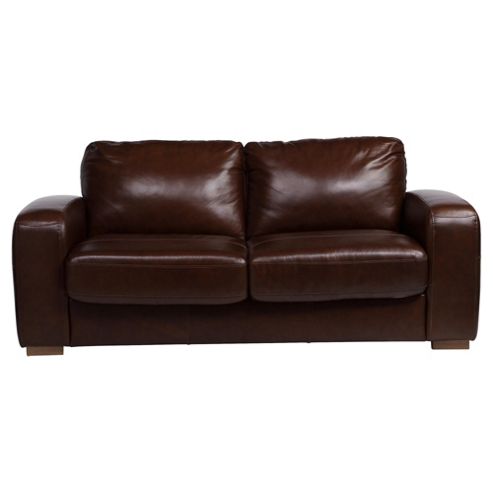 Image of Idaho Sofa Bed, 2 Seater Sofa Leather Antique Chocolate