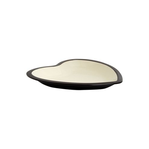 Image of Linea Maison Heart Shaped Dish In Black