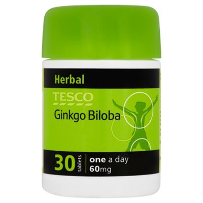 Tesco Health Ginkgo Biloba Extract 60mg Tablets 30s