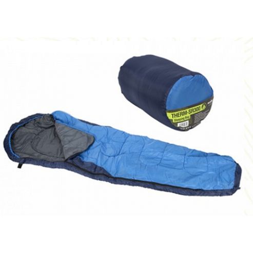 Image of Summit Thermal Single Mummy Sleeping Bag 3 Season Blue
