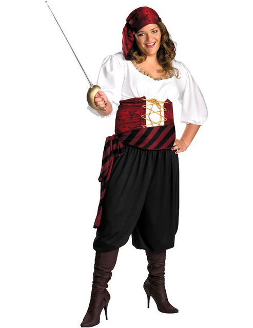 Image of Women's First Mate Pirate Costume (plus Size) Extra Large