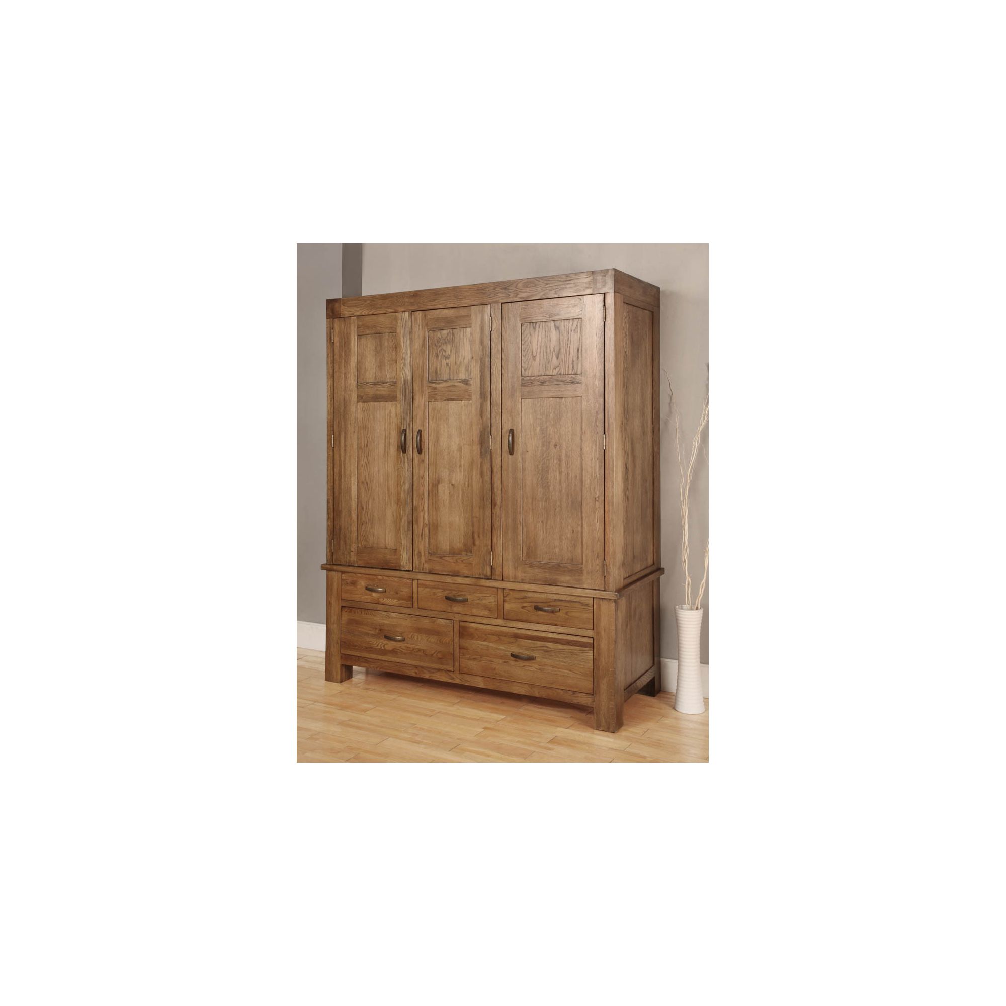 Hawkshead Santana Triple Wardrobe in Rich Patina at Tescos Direct