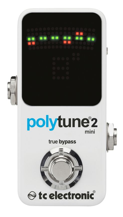 Image of Tc Electronic Polytune 2 Mini White Guitar / Bass Tuner Pedal