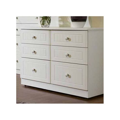 Image of Welcome Furniture Coniston 6 Drawer Midi Chest - White