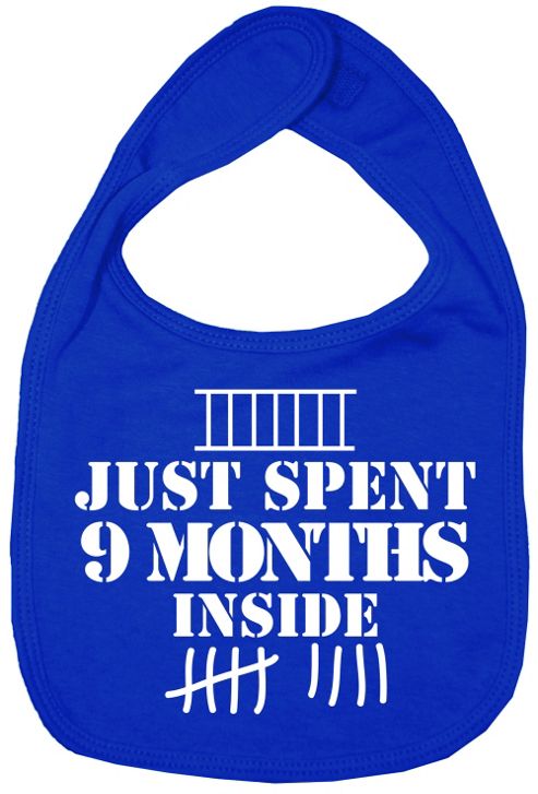 Image of Dirty Fingers Just Spent 9 Months Inside Baby Bib Royal Blue