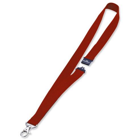 Image of Durable Necklace Textile With Safety Closure For Name Badge 20x440mm Red Ref 8137-03 [pack 10]