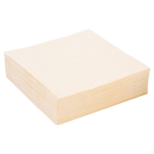 Image of Tesco Cream Paper Napkins, 50 Pack
