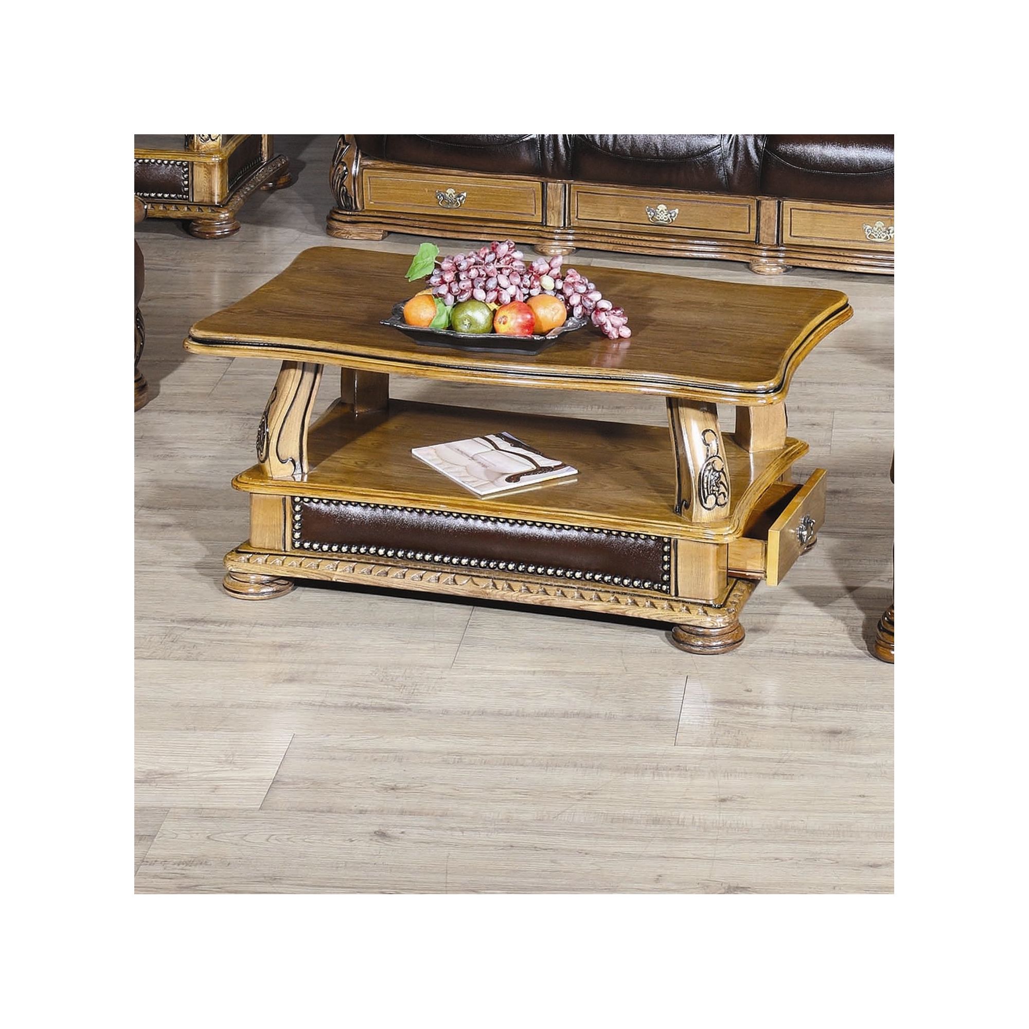 JPL Furniture Figaro Coffee Table - Brown at Tesco Direct