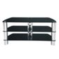 Stil-Stand Hog TV Stand - Piano Black / Silver
