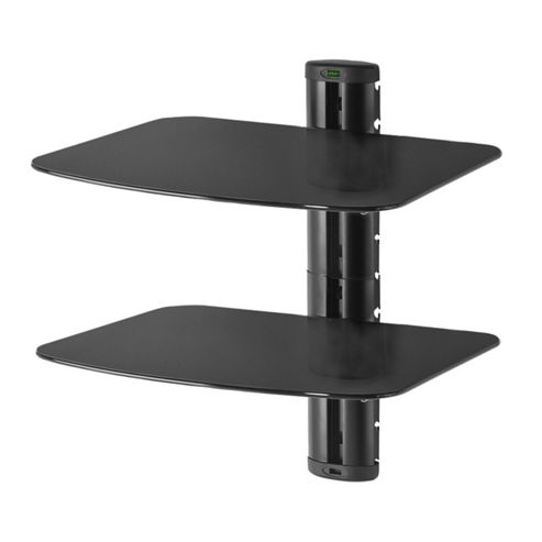 Image of Peerless Accsh300 Dual Av Wall Shelf With Tempered Glass Shelves