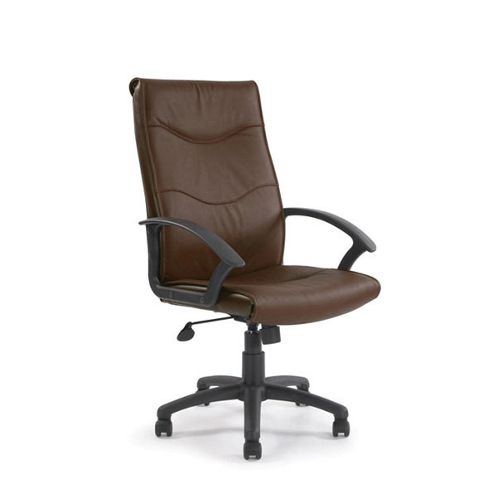 Image of Eliza Tinsley High Back Leather Faced Executive Armchair - Brown
