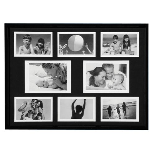 Image of Photo Frame - With Eight Apertures - Black