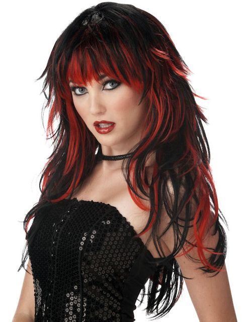 Image of Tempting Tresses Wig Red/blk
