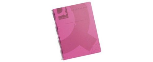 Image of Q-connect Spiral Book A5 Polypropylene Transparent Pink Kf10035