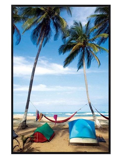 Image of Beach Paradise Gloss Black Framed Life's A Beach Poster