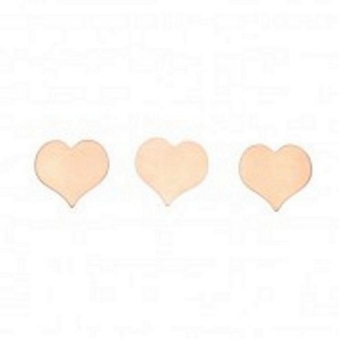 Image of Copper Blank Heart 22x22mm No Hole 3pcs