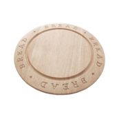 Stow 1210 Rubberwood Bread Board Rnd Carved