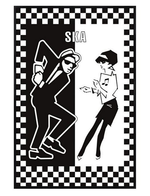 Image of Ska Gloss Black Framed Music Is Life Poster