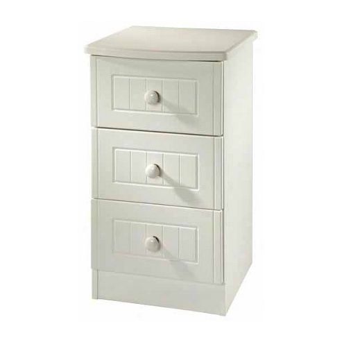 Image of Welcome Furniture Coniston 3 Drawer Chest With Locker - Cream