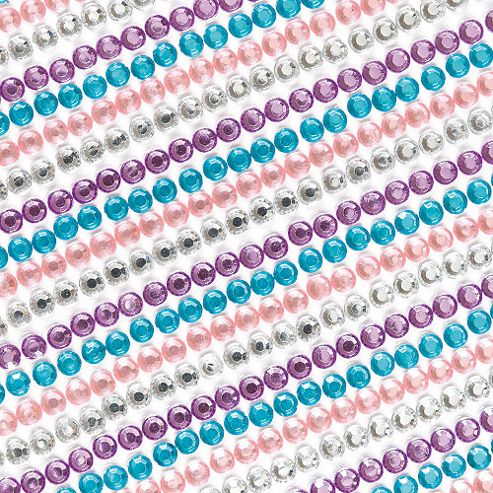 Image of Coloured Gem Self-adhesive Strips Finish (36 Pcs)