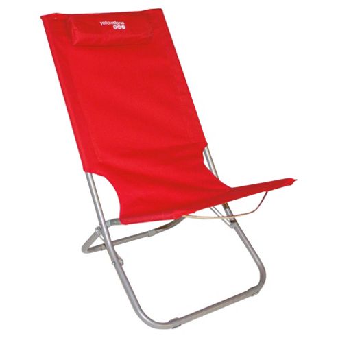 Image of Yellowstone Lounger Folding Beach Chair, Red
