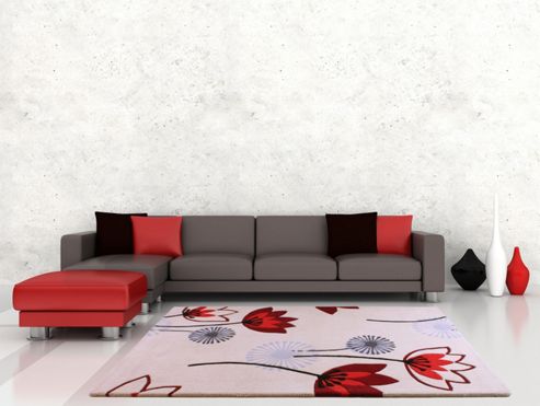 Image of Ultimate Rug Co Floral Art Etiquette Modern Rug - 120 Cm X 170 Cm (3 Ft 11 In X 5 Ft 7 In)