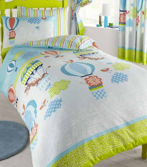 Image of Jungle Balloons Bedding, Single Duvet
