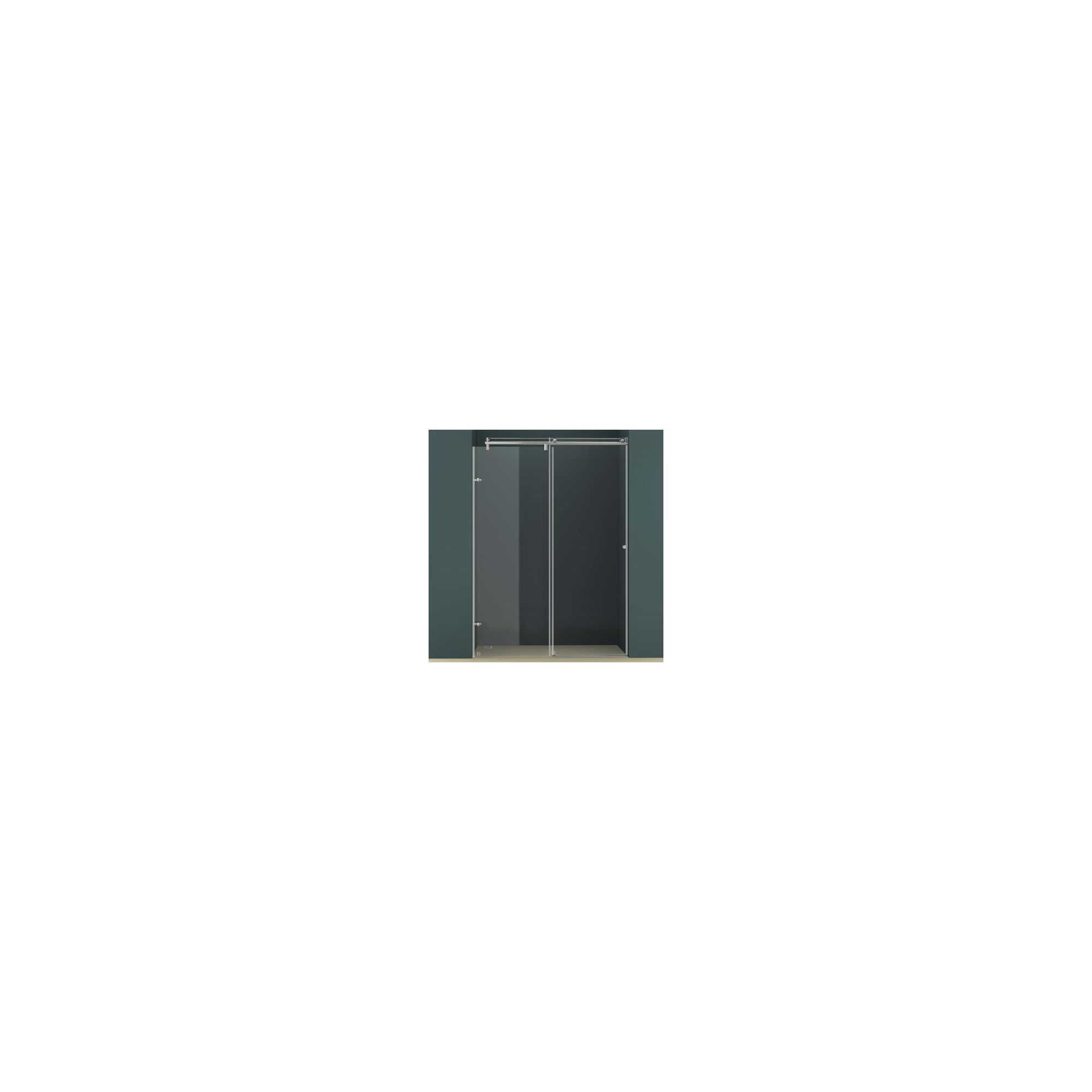 Vessini K Series Sliding Shower Door, 1600mm Wide, 10mm Glass at Tesco Direct