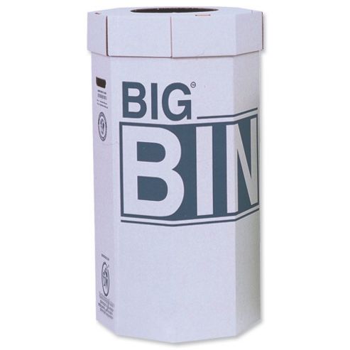 Image of Acorn Big Bin Flat-packed Recycled Board Material 450x900mm 160 Litres Ref 142958 [pack 5]