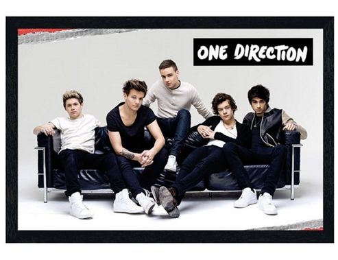 Image of Black Wooden Framed One Direction Story Of My Life Poster