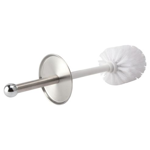 Image of Tesco Brushed Chrome Toilet Brush And Holder