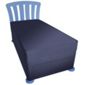 Kidsaw Single Divan with Mattress, Headboard and Bunfeet - Blue